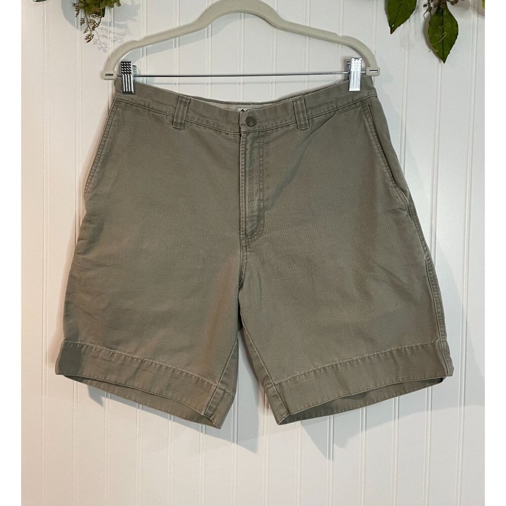 Columbia Mens Active Outdoor Cargo Shorts Size 32/42 Gray Cotton Blend
